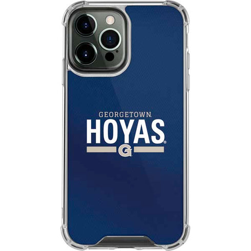 Georgetown University Hoyas Stripe iPhone 13 Pro Max Clear Case